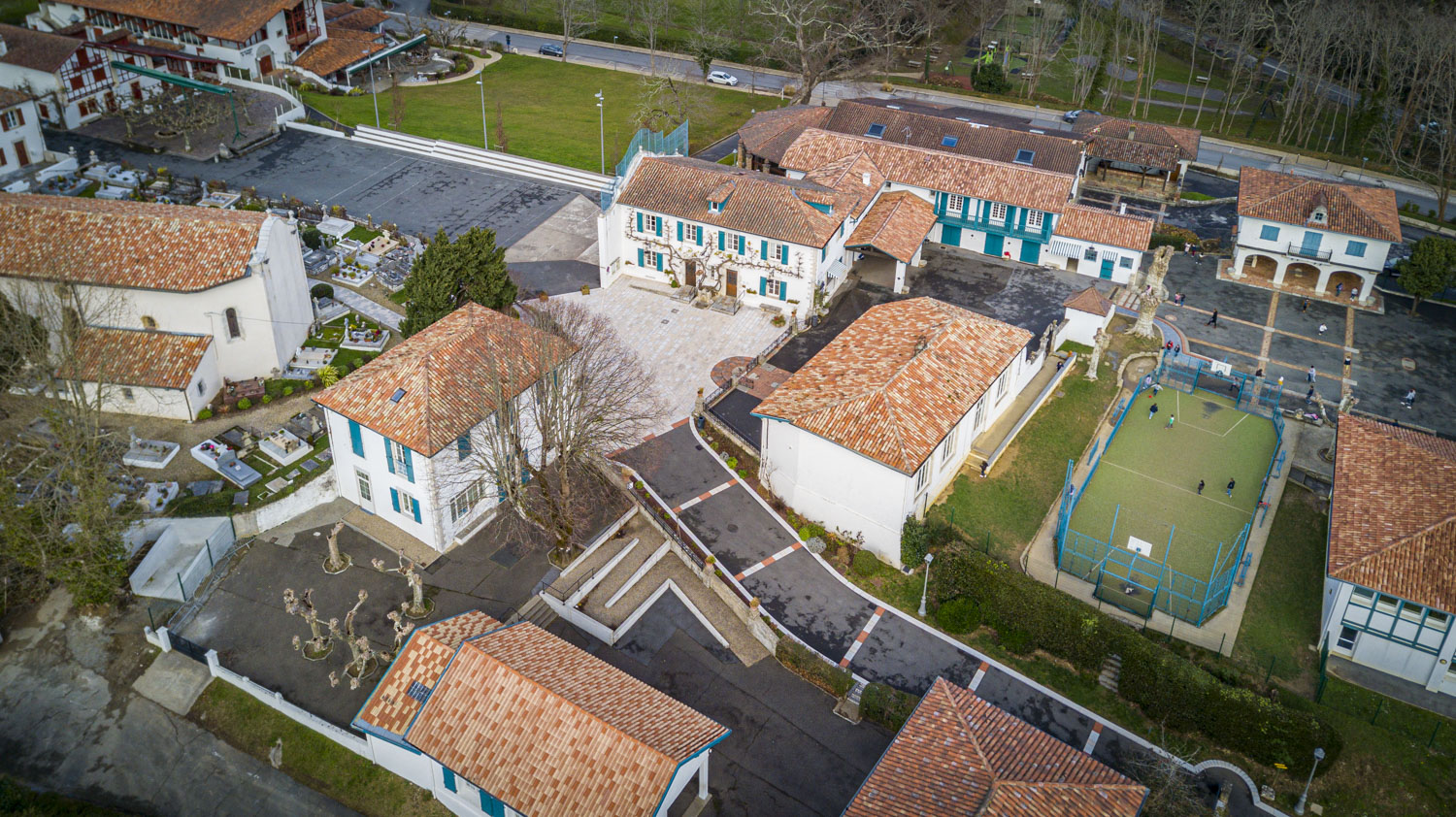 Vue aérienne #1 - Bourg - Mairie d'Arcangues