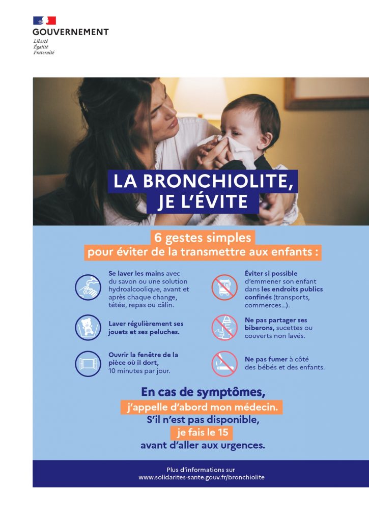 Affiche d'informations sur la bronchiolite - Mairie d'Arcangues - Pays Basque