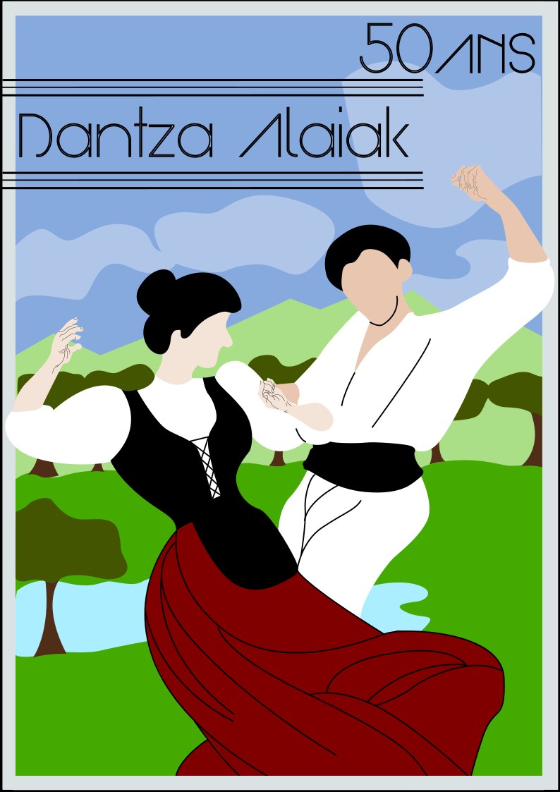 Affiche des 50ans de Dantza Alaiak