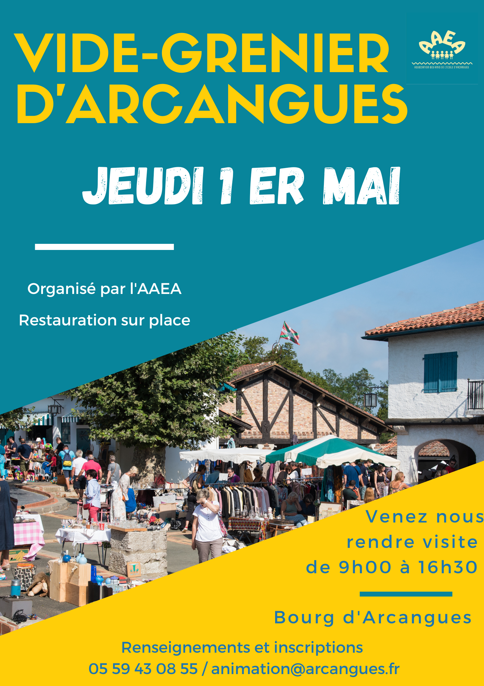 Affiche Vide Greniers Du 1er Mai 2025