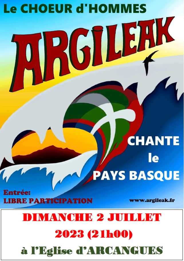 Affiche du concert d'Argileak le 2 juillet