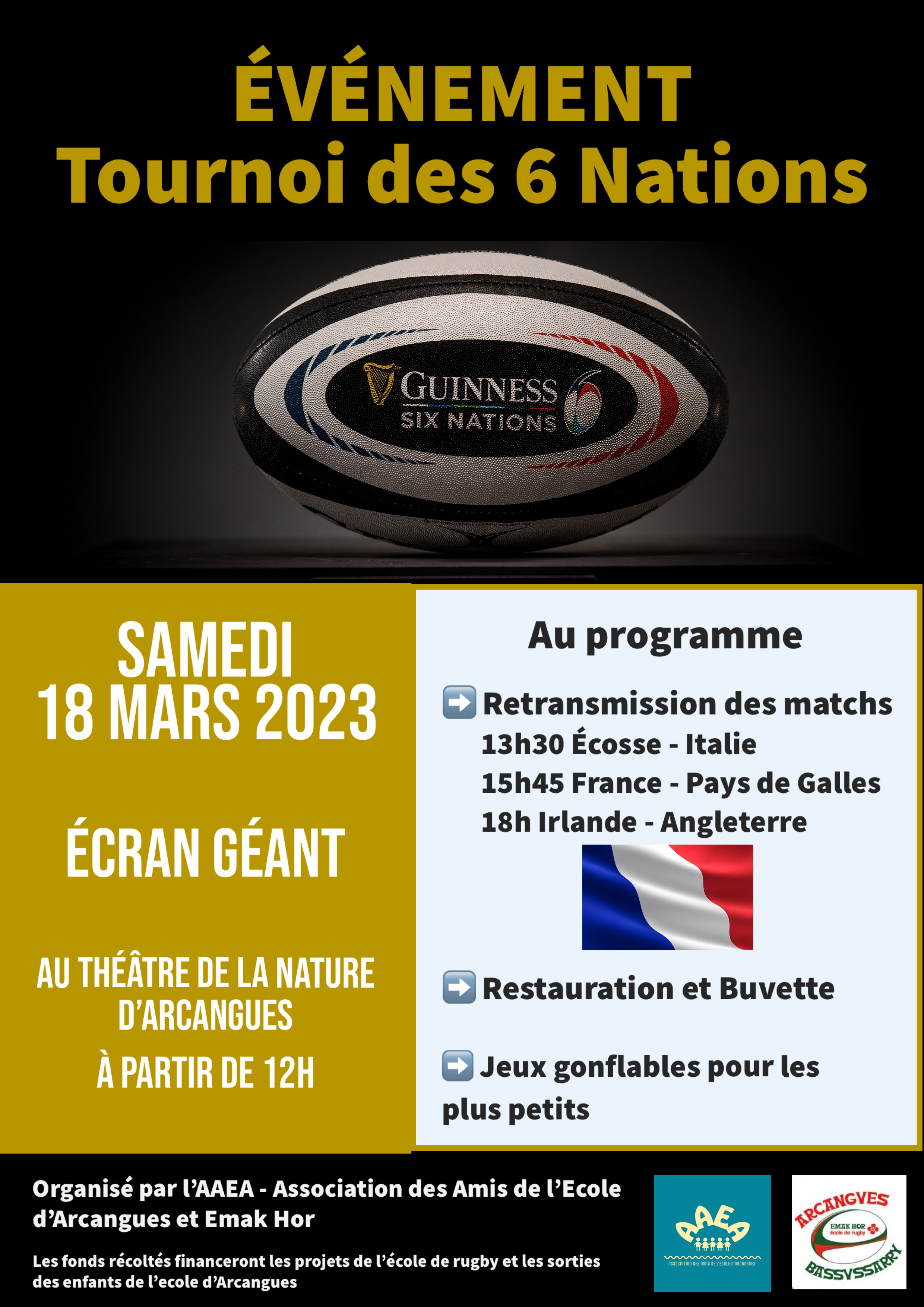 Affiche tournoi des six nations 18-03-2023