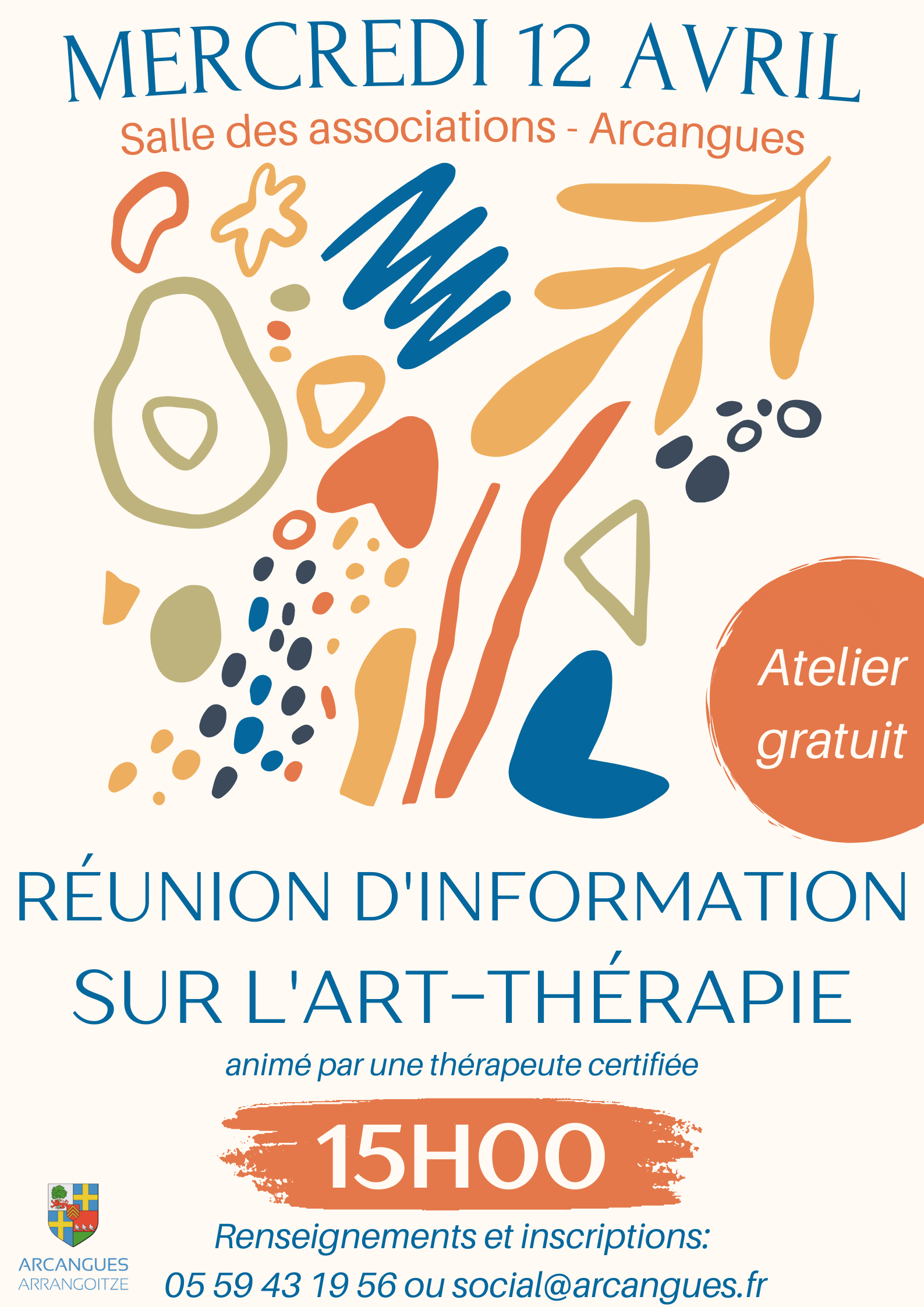 Affiche réunion sur l'art-thérapie