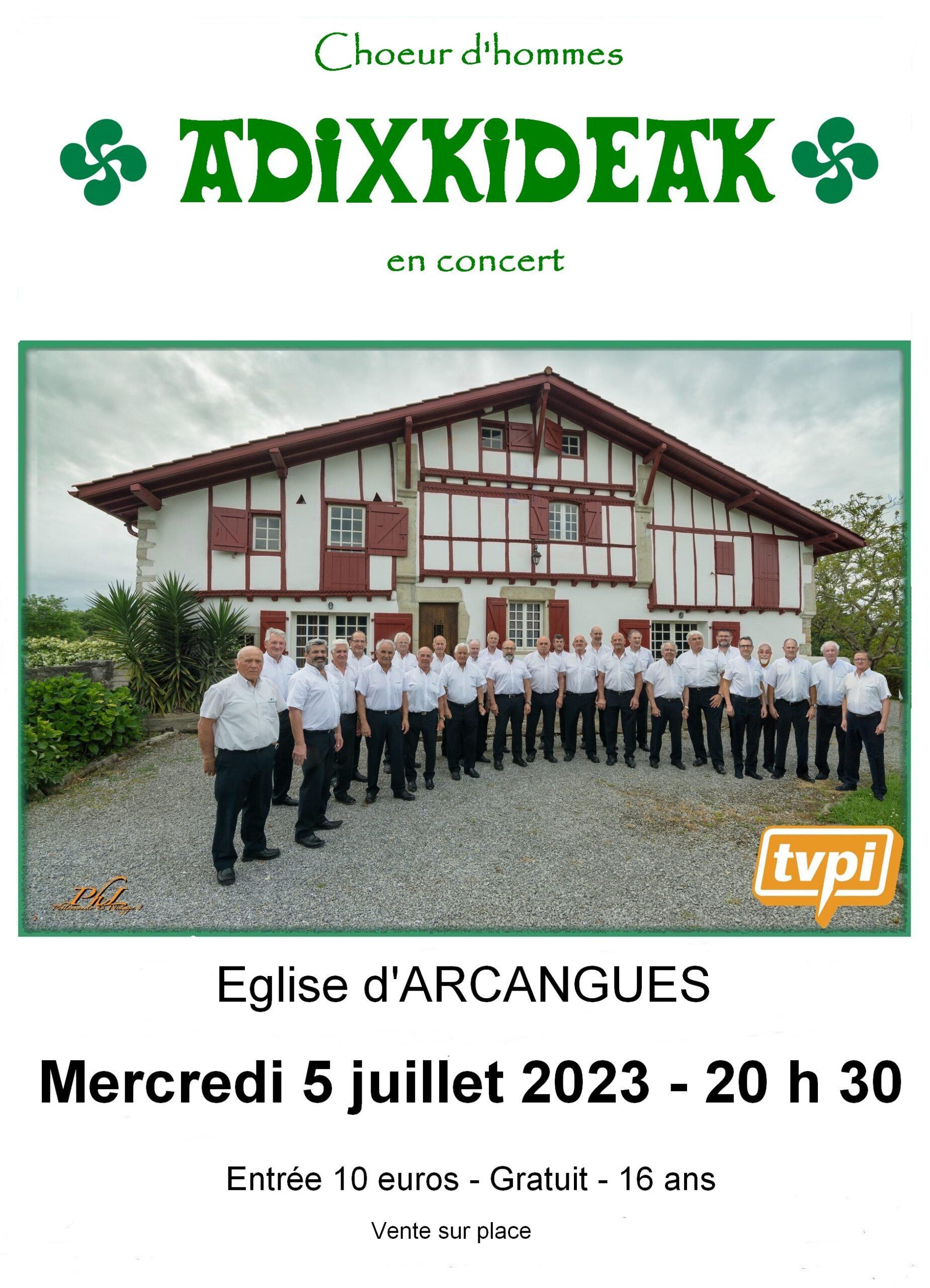 Concert choeur adixkideak à Arcangues