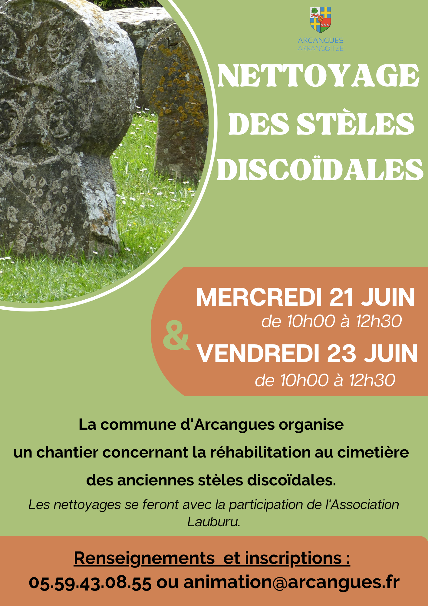 Affiche Nettoyage De Stèles JUIN 2023