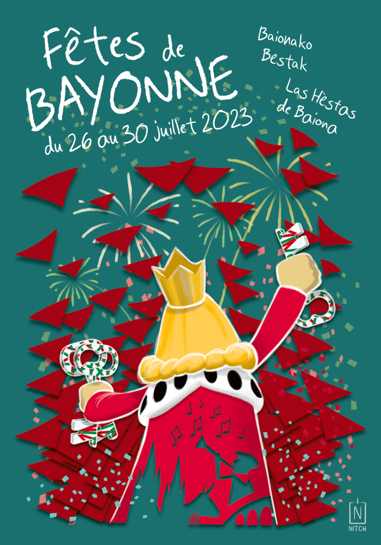 Affiche des fêtes de bayonne 2023