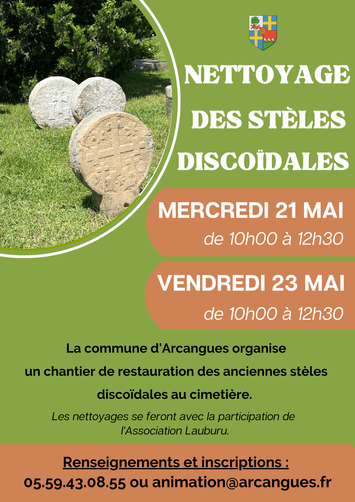 Affiche nettoyage stèles discoïdales