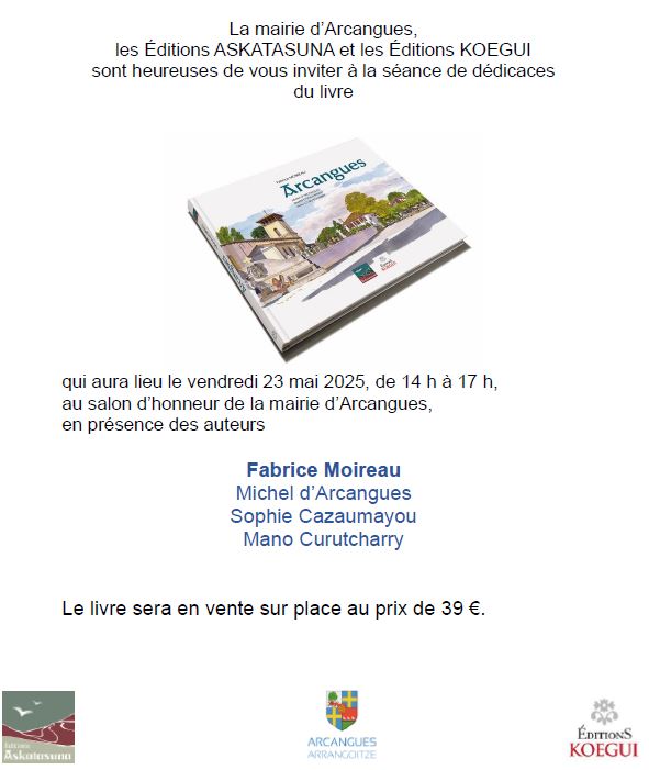 Invitation Dédicace Livre Argangues